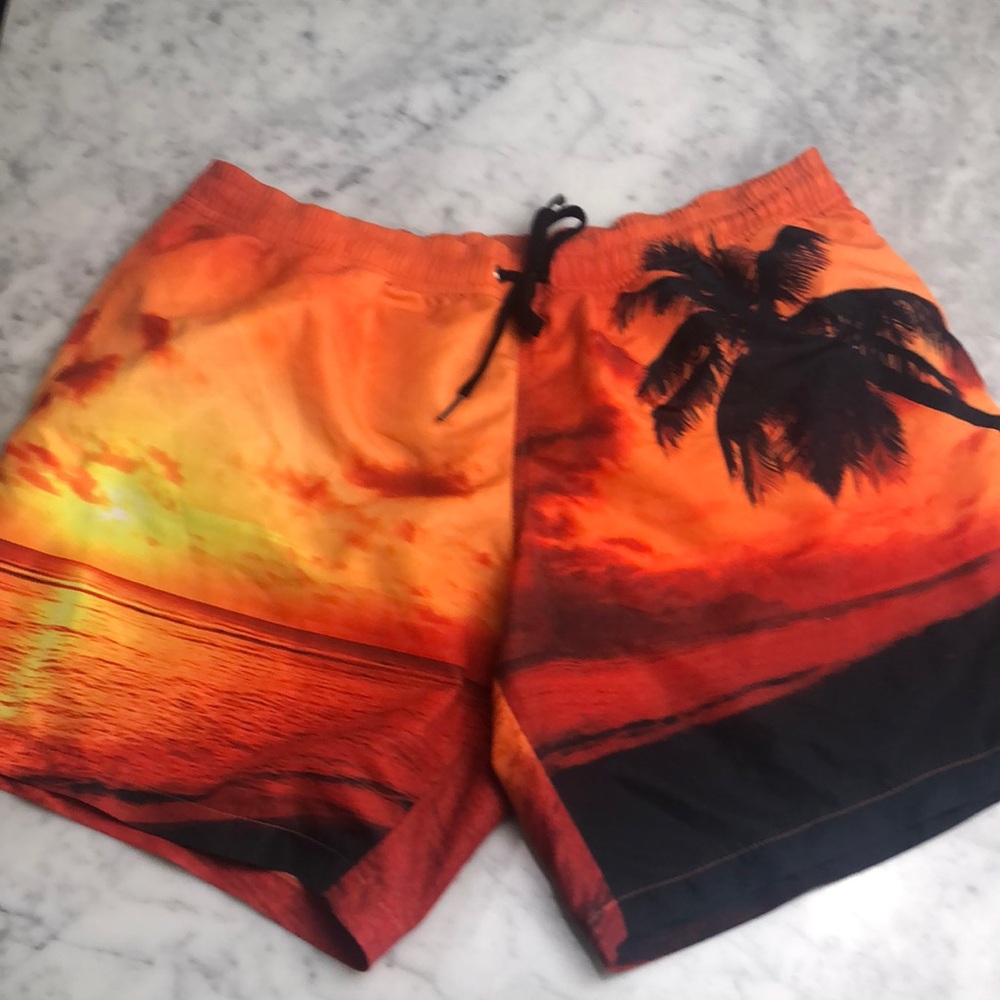 MOSCHINO Swim Sunset Beach Men's Swim Shorts Size XL